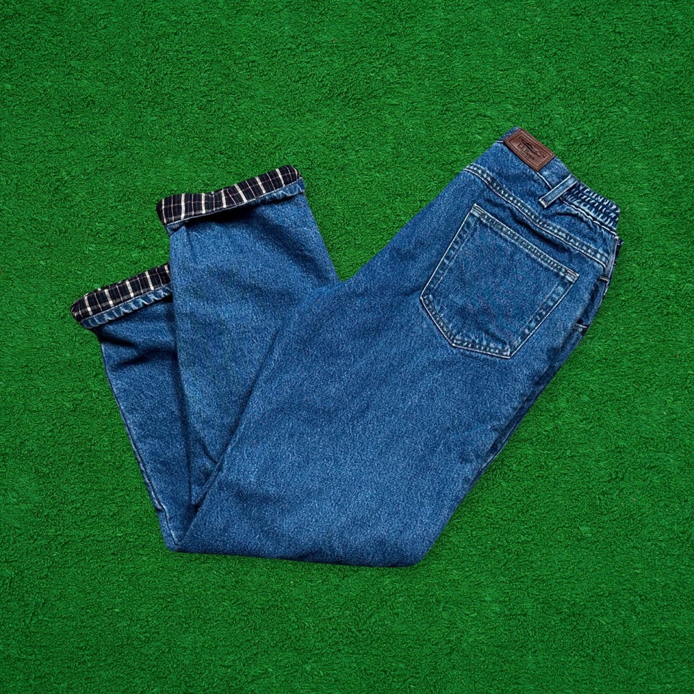 Vintage LL Bean Baggy Flannel Lined Jeans